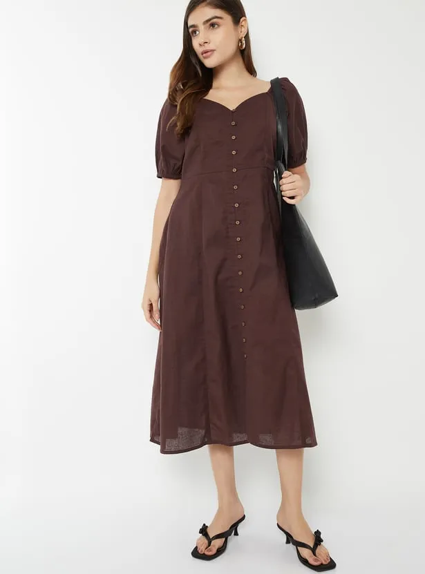 Women Solid A-line Dress